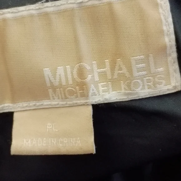 MK.Hooded Puffer Coat Faux Leather TrimFaux  Black Fur Hood Thrim.Pit To Pit 21" - Picture 9 of 10